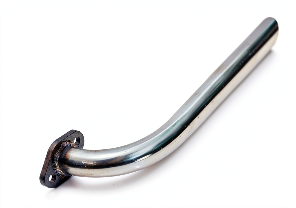 JMCHstore header pipe installed on a Lifan mini bike in a dirt track setting