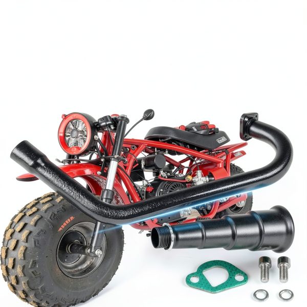 Mini Bike Exhaust SJVLXHI Machined Metal-1