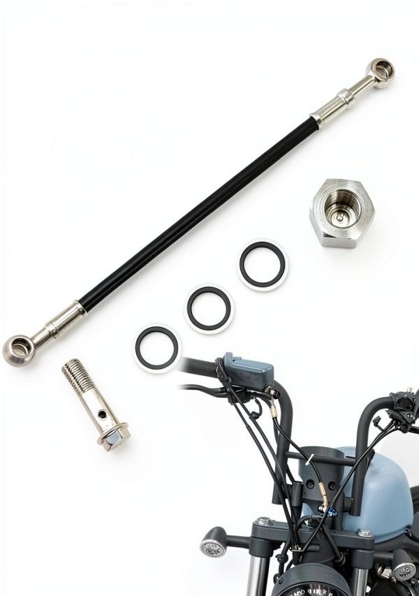 Motorcycle Brake Hose Extension WOWTK 25CM Universal Fit-0