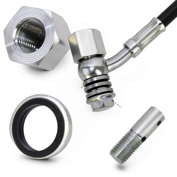 Motorcycle Brake Hose Extension WOWTK 25CM Universal Fit-3