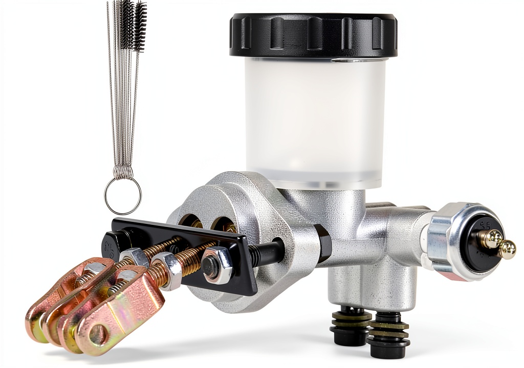 Sworwin brake master cylinder installed on a powersports bike
