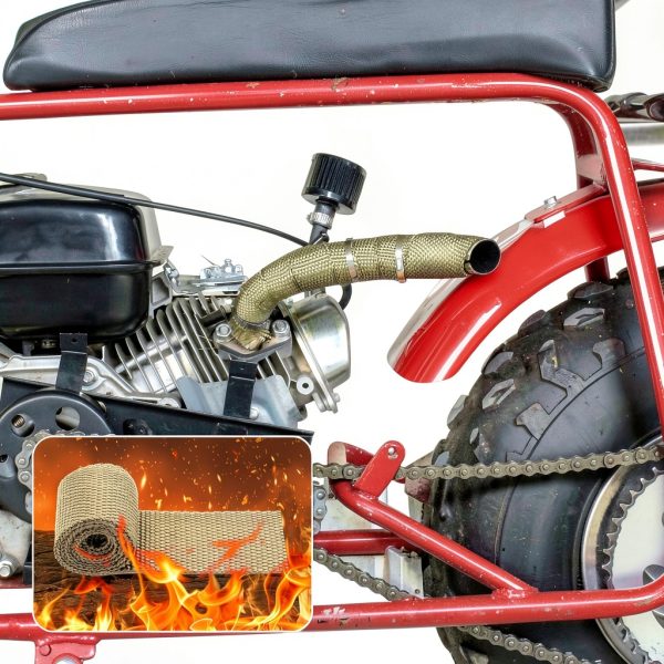 Exhaust Kit WNOOENG Chrome Bolt On for Mini Bikes-6
