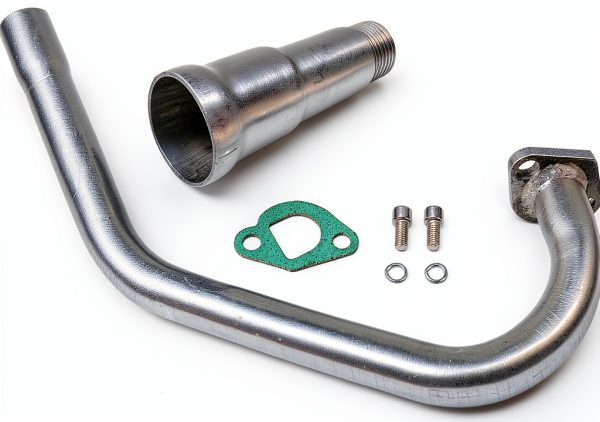 SJVLXHI 3 Stage Exhaust Header for 212cc Go Kart Machined Aluminum-0