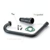 3 Stage Exhaust Header Pipe SJVLXHI 212cc Go Kart Painted Header for-5