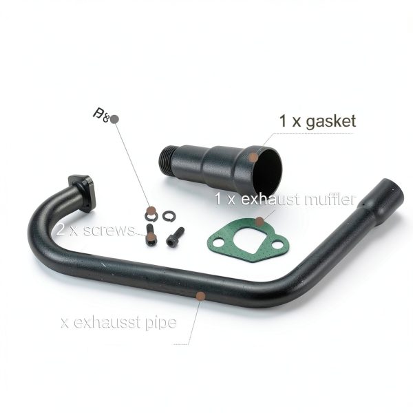 3 Stage Exhaust Header Pipe SJVLXHI 212cc Go Kart Painted Header for-5