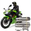Motorcycle Exhaust Mid Pipe Maigoo Stainless Steel for Kawasaki Ninja-5