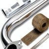 YOXUFA Mini Bike Exhaust YO-HEP-420 420cc Header with Heat Shield-0