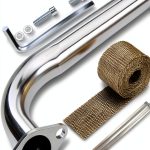 YOXUFA Mini Bike Exhaust YO-HEP-420 420cc Header with Heat Shield-0