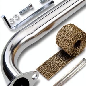YOXUFA Mini Bike Exhaust YO-HEP-420 420cc Header with Heat Shield-0