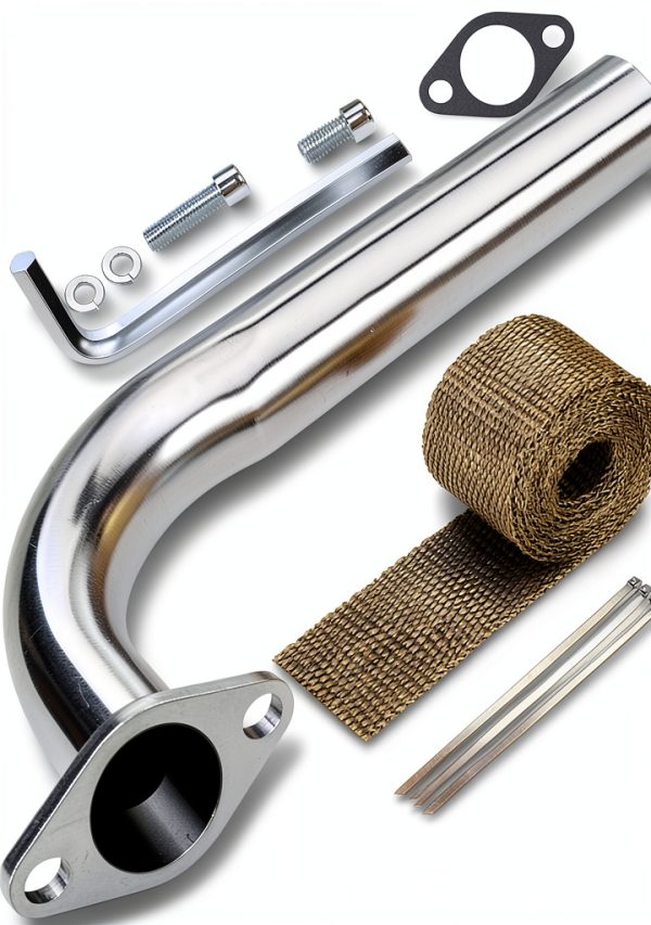 YOXUFA Mini Bike Exhaust YO-HEP-420 420cc Header with Heat Shield-0