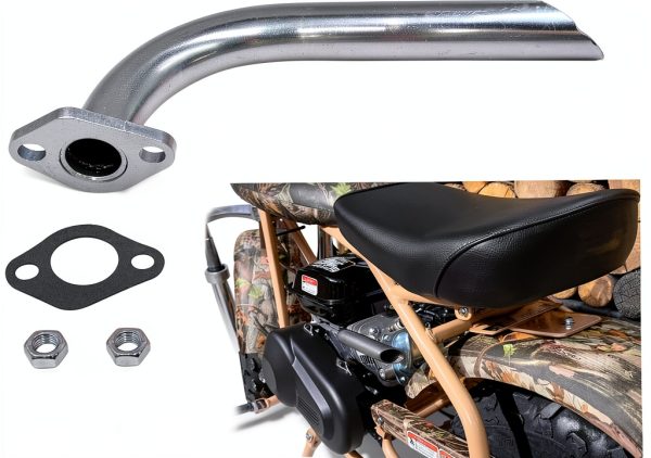 YHB Coleman CT200U-EX Minibike Exhaust Header 1" Tubing with Hardware-0