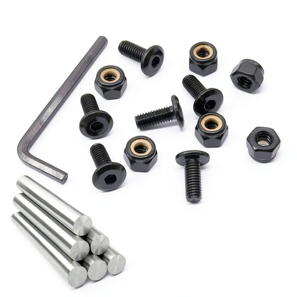 weideer 30pcs 1/4-20 x 3/4" Nuts and Bolts Kit, Stainless Steel 18-8 (304) Flat Head Hex Socket Cap Furniture Bolts,Nylon Insert Hex Lock Nuts with Hex Spanner-4