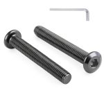 1/4-20 Bolt BNUOK 20pcs Flat Head Socket Screws Steel Black Zinc-0