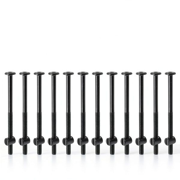 Biaungdo M6 x 100mm Bunk Bed Bolts, Hex Drive Socket Furniture Barrel Screws Bolt Nuts Furniture Crib Baby Bed Bolt with Wrench(Black, 12 Pcs)-4