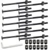 Biaungdo M6 x 100mm Bunk Bed Bolts, Hex Drive Socket Furniture Barrel Screws Bolt Nuts Furniture Crib Baby Bed Bolt with Wrench(Black, 12 Pcs)-6