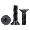 100 PCS M5 x 12mm Flat Head Socket Cap Screws Bolts, 10.9 Grade Carbon Steel Countersunk Allen Bolts, Full Thread, Black Coating, Screwdriver Included-5