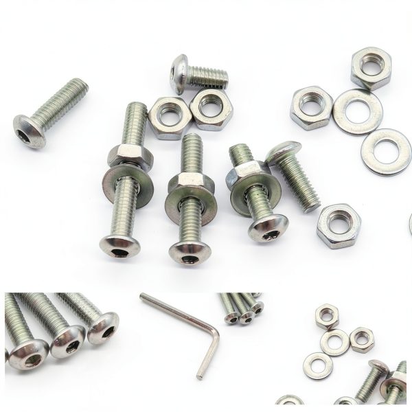 Taiss M3 M4 Screws Kit 405PCS Stainless Hex & Button Head Assortment-3