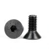 100 PCS M5 x 12mm Flat Head Socket Cap Screws Bolts, 10.9 Grade Carbon Steel Countersunk Allen Bolts, Full Thread, Black Coating, Screwdriver Included-1