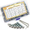 Taiss M3 M4 Screws Kit 405PCS Stainless Hex & Button Head Assortment-7