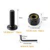 weideer 30pcs 1/4-20 x 3/4" Nuts and Bolts Kit, Stainless Steel 18-8 (304) Flat Head Hex Socket Cap Furniture Bolts,Nylon Insert Hex Lock Nuts with Hex Spanner-1