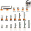 Taiss M3 M4 Screws Kit 405PCS Stainless Hex & Button Head Assortment-1