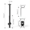 Biaungdo M6 x 100mm Bunk Bed Bolts, Hex Drive Socket Furniture Barrel Screws Bolt Nuts Furniture Crib Baby Bed Bolt with Wrench(Black, 12 Pcs)-1
