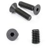100 PCS M5 x 12mm Flat Head Socket Cap Screws Bolts, 10.9 Grade Carbon Steel Countersunk Allen Bolts, Full Thread, Black Coating, Screwdriver Included-2