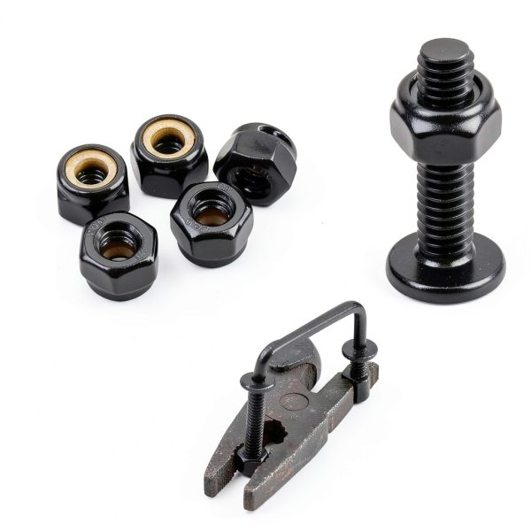 weideer 30pcs 1/4-20 x 3/4" Nuts and Bolts Kit, Stainless Steel 18-8 (304) Flat Head Hex Socket Cap Furniture Bolts,Nylon Insert Hex Lock Nuts with Hex Spanner-3